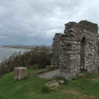 The remains of St Hildeburgh's Chapel on Hilbre Island. © Copyright ARS Ltd 2018