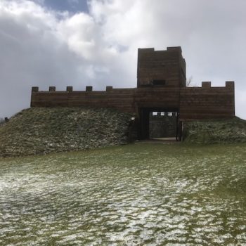 Reconstructed gatehouse at Vindolanda.