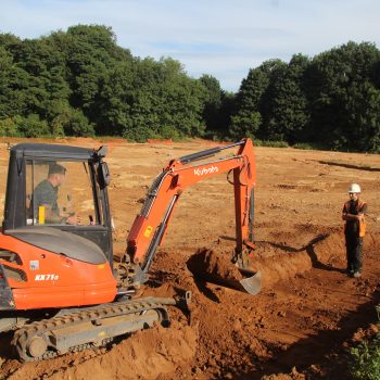 Stripping subsoil under archaeological supervision. © Copyright ARS Ltd