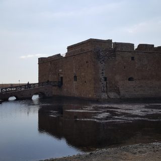 Paphos Castle and surrounding moat