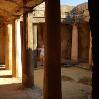 'Tomb 3', showing the peristyle atrium with Doric columns.