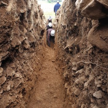 A view from inside the trench