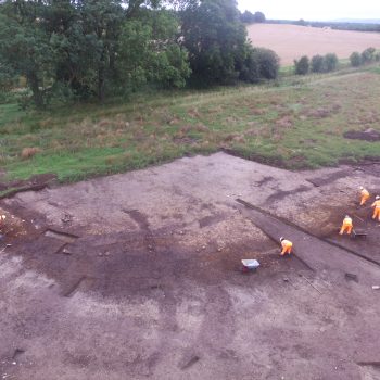 A view of the  wetland edge deposit which has produced the butchered animal bones.