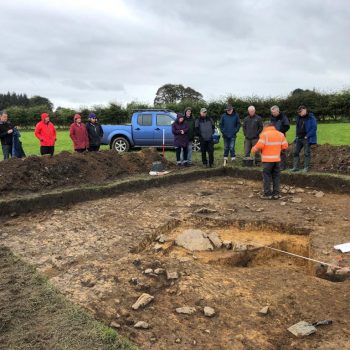 A member of our team giving a talk on the findings from the excavation.