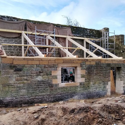 The restoration of the bothy is progressing well. © Copyright Barry Mead 2020