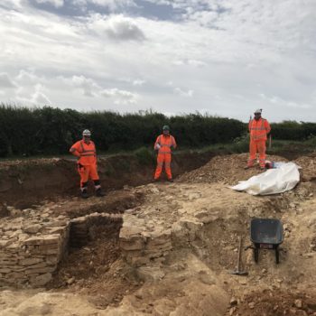 Members of the Breedon Group team standing above the kiln. © Copyright ARS Ltd 2020.