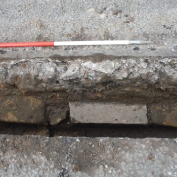 South facing section of Hadrian's Wall in Trench 1 © Copyright ARS Ltd 2021