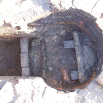 Interior view of the base of a mid-19th century chimney © Copyright ARS Ltd 2022