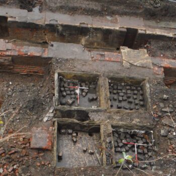 Stone vats in which cloth was soaked in acid to remove impurities © Copyright ARS Ltd 2022