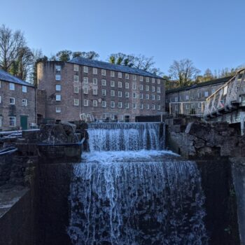 View of the surviving remains of the second mill’s wheel pit © Copyright ARS Ltd 2022