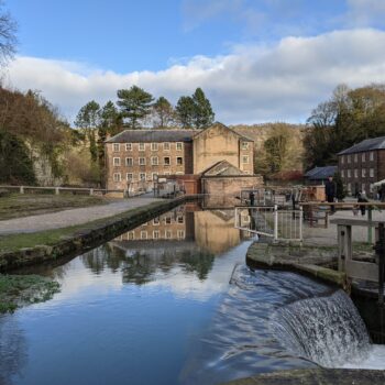 View along the watercourse within the mill yard, facing towards the second mill’s extant wheel pit © Copyright ARS Ltd 2022