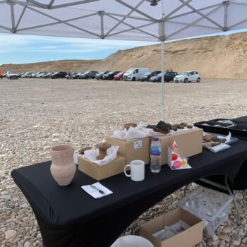 All set up and ready for the archaeology open day at Lochinver in July © Copyright ARS Ltd 2022